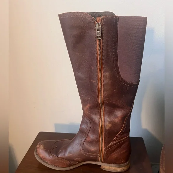 Timberland Brown Leather Boots 7.5 - Picture 3 of 14